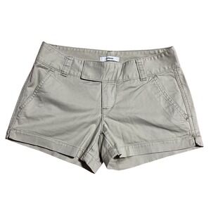 Y2K Express Khaki Shorts Low Rise Stretch Casual Utility Pockets Retro Womens‎ 2